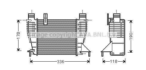 AVA QUALITY COOLING Välijäähdytin DN4340